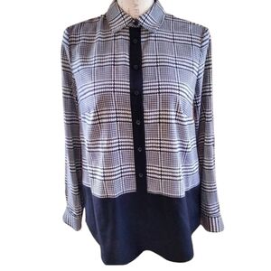 Talbots Houndstooth Blouse